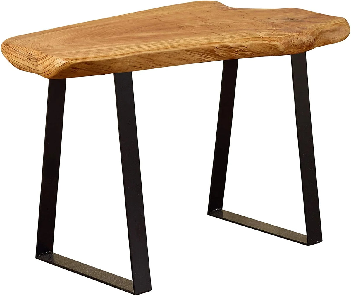 Cedar Wood Stool with Flat Iron Leg R18662