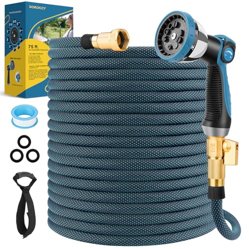 100 ft Flexible Non-Expanding Garden Hose with 10 Function Spray Nozzle M478299