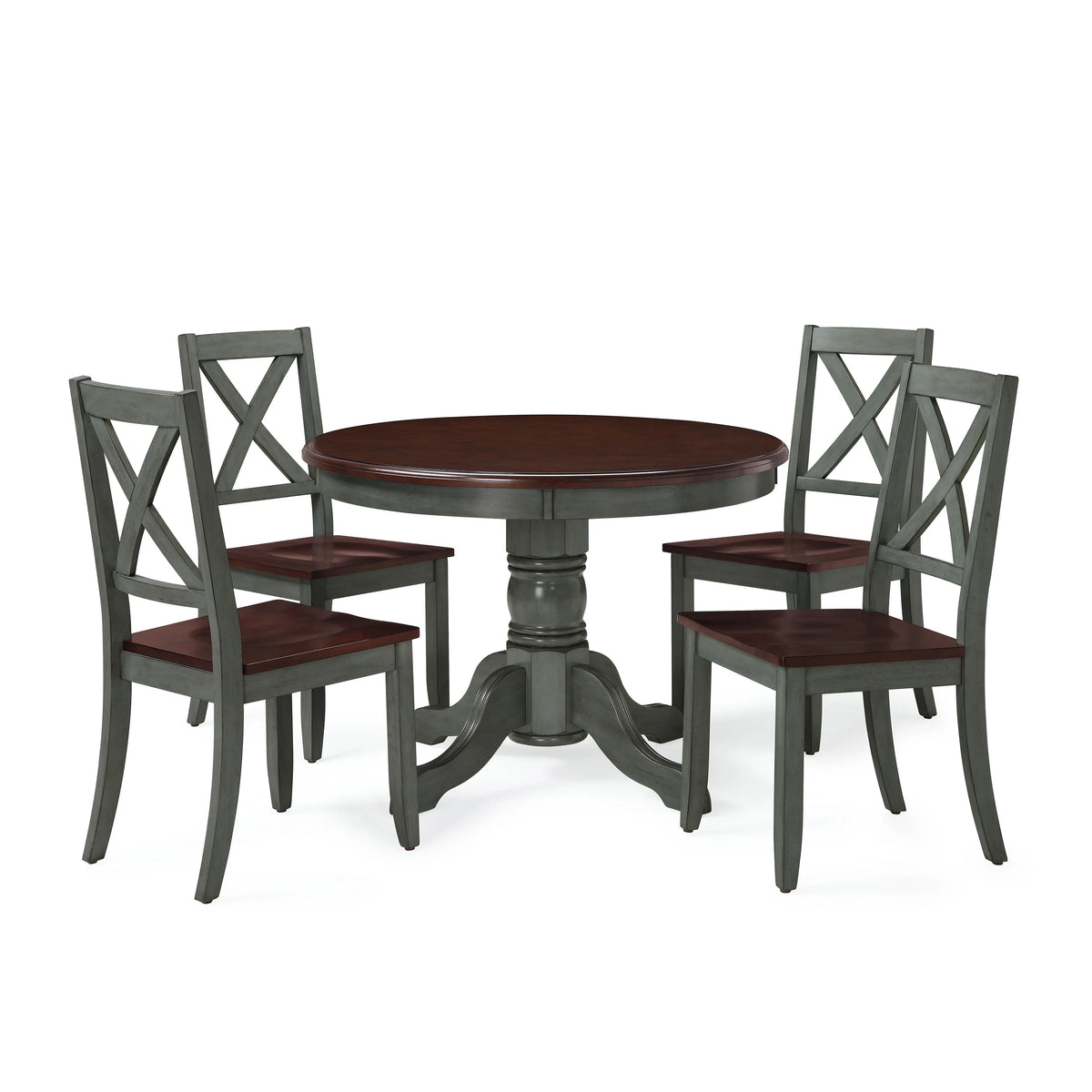 Blue & Mocha Finish Dining Table Z1718