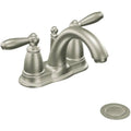 Brushed Nickel Bath Sink Faucet Two Lever Handle Centerset X79316
