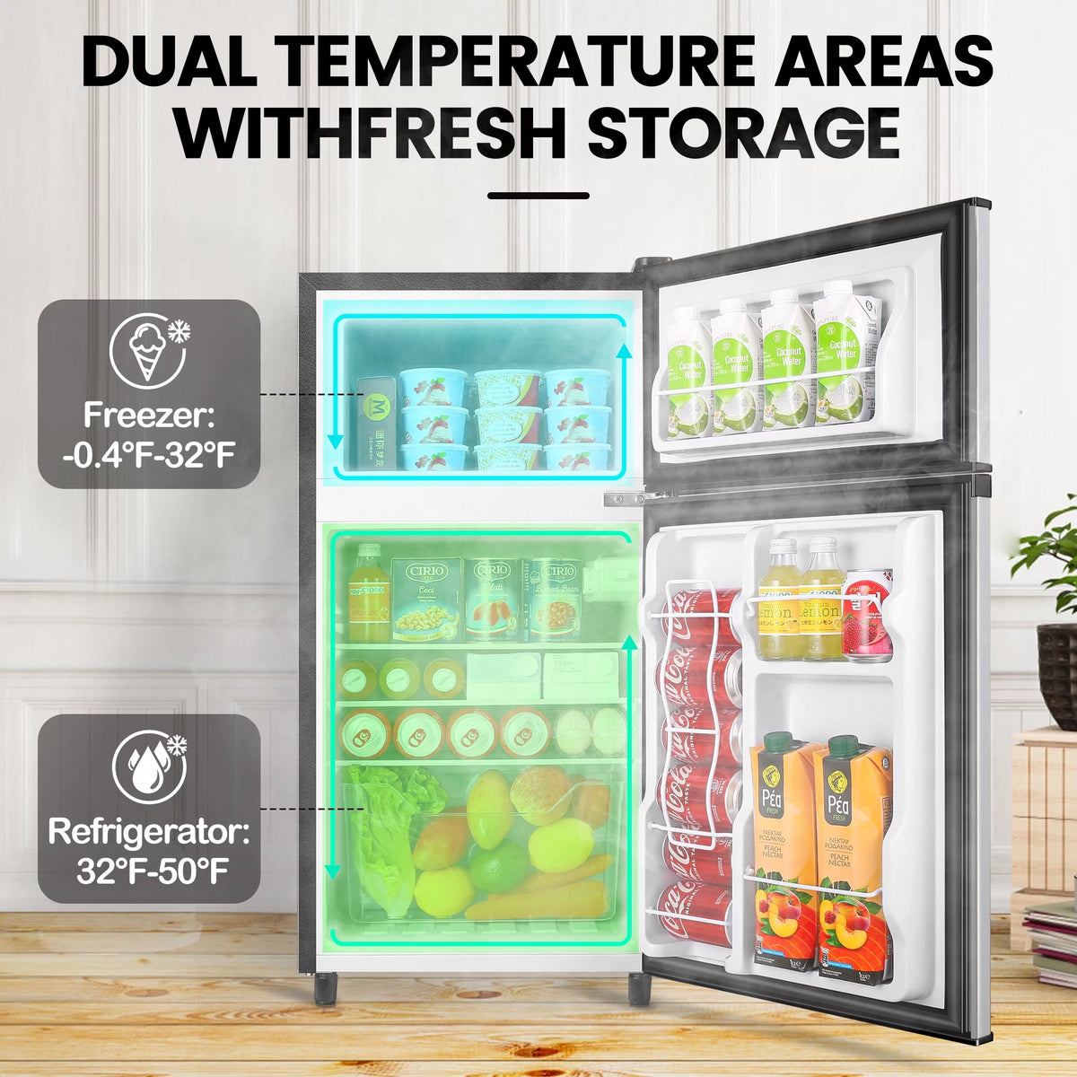 3.5 Cu ft Two Door Mini Fridge L1839