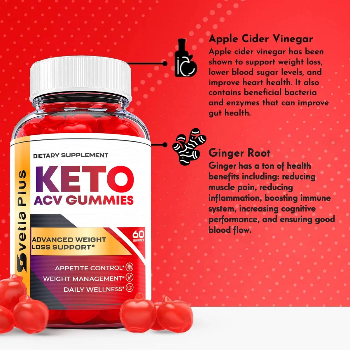 120 Gummies Keto ACV Dietary Supplement X714