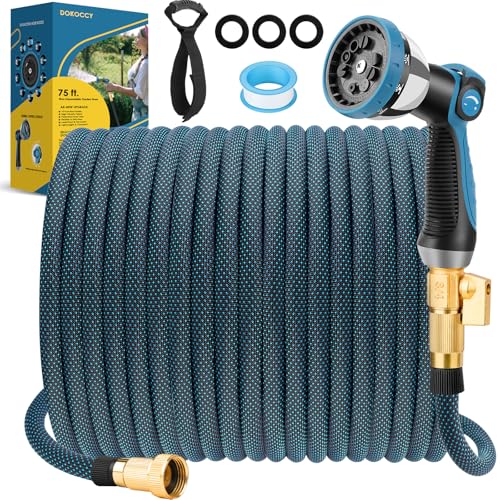 100 ft Flexible Non-Expanding Garden Hose with 10 Function Spray Nozzle M478299