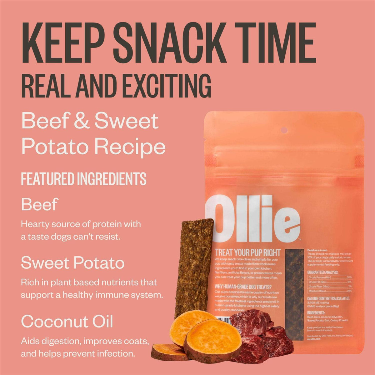 Beef and Sweet Potato Jerky Dog Treats E15381