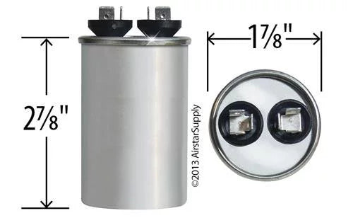 25 UF MFD X 370 Vac Round Capacitor R462685