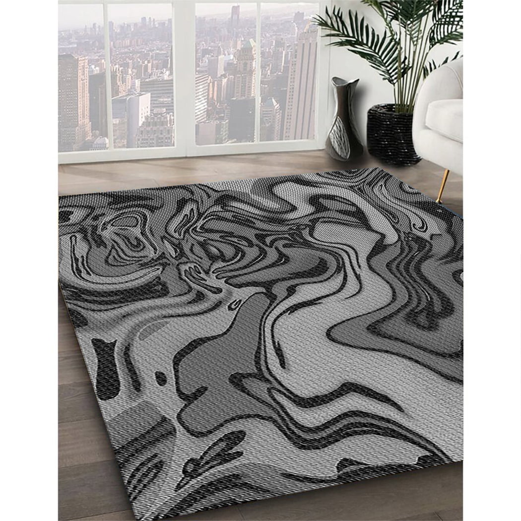 Dark Gray Black Area Rugs, 2' x 3' H5225