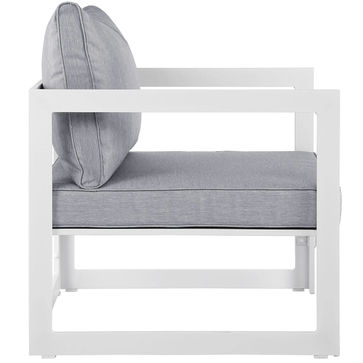 White Grey Fabric Outdoor Patio Sectional Sofa Set B153682