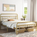 Queen Black Metal Bed C5816