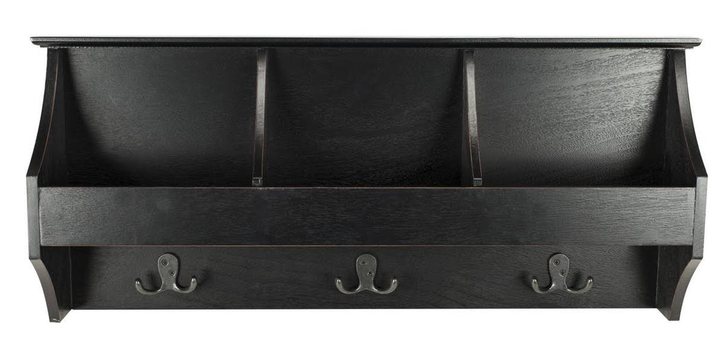 Black Hanging Storage Wall Rack X365194