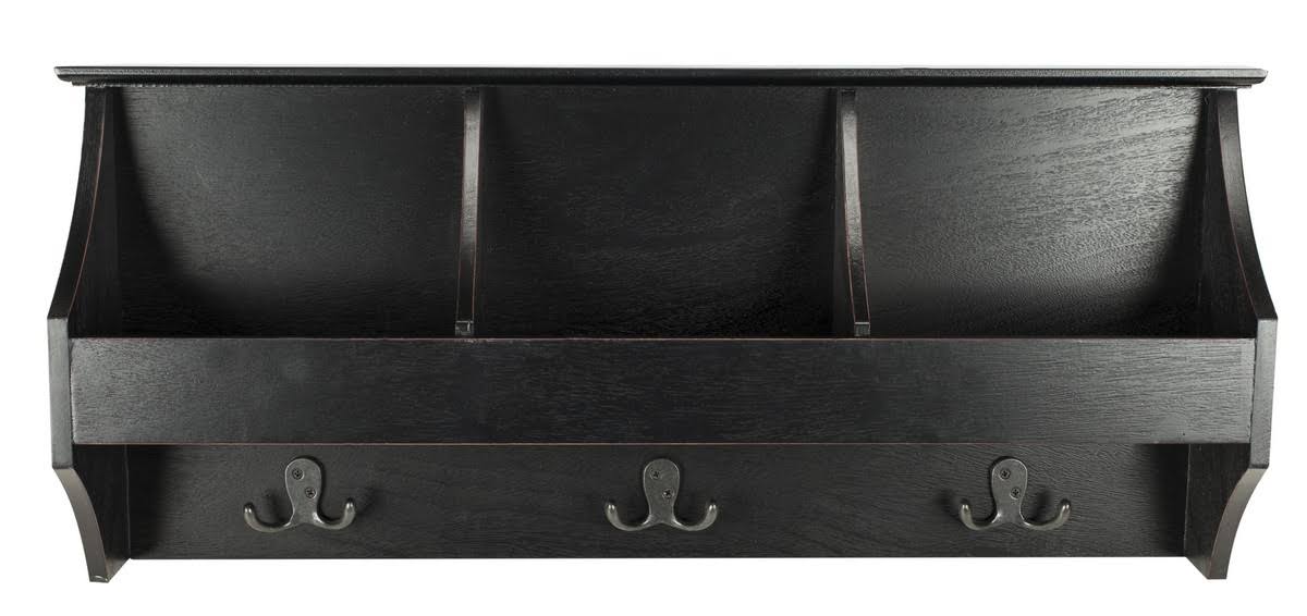Black Hanging Storage Wall Rack X365194