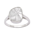0.70 CTW Natural Slice Diamond Polki Solitaire Ring 925 Sterling Silver R927103