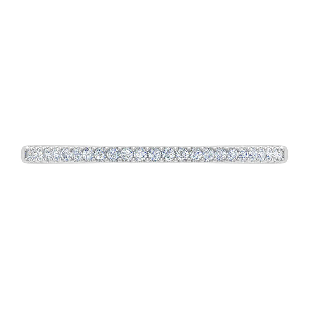 10K White Gold Diamond Stackable Ring K4851