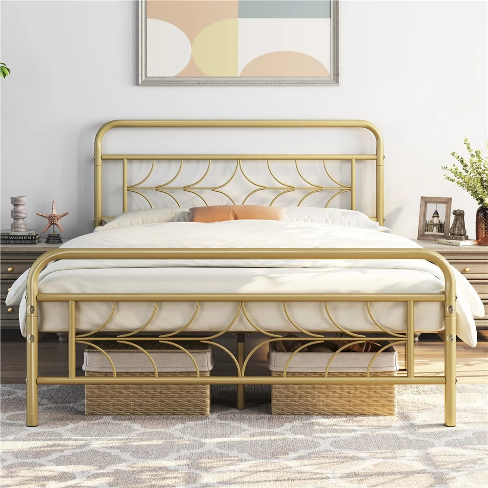 Queen Black Metal Bed C5816