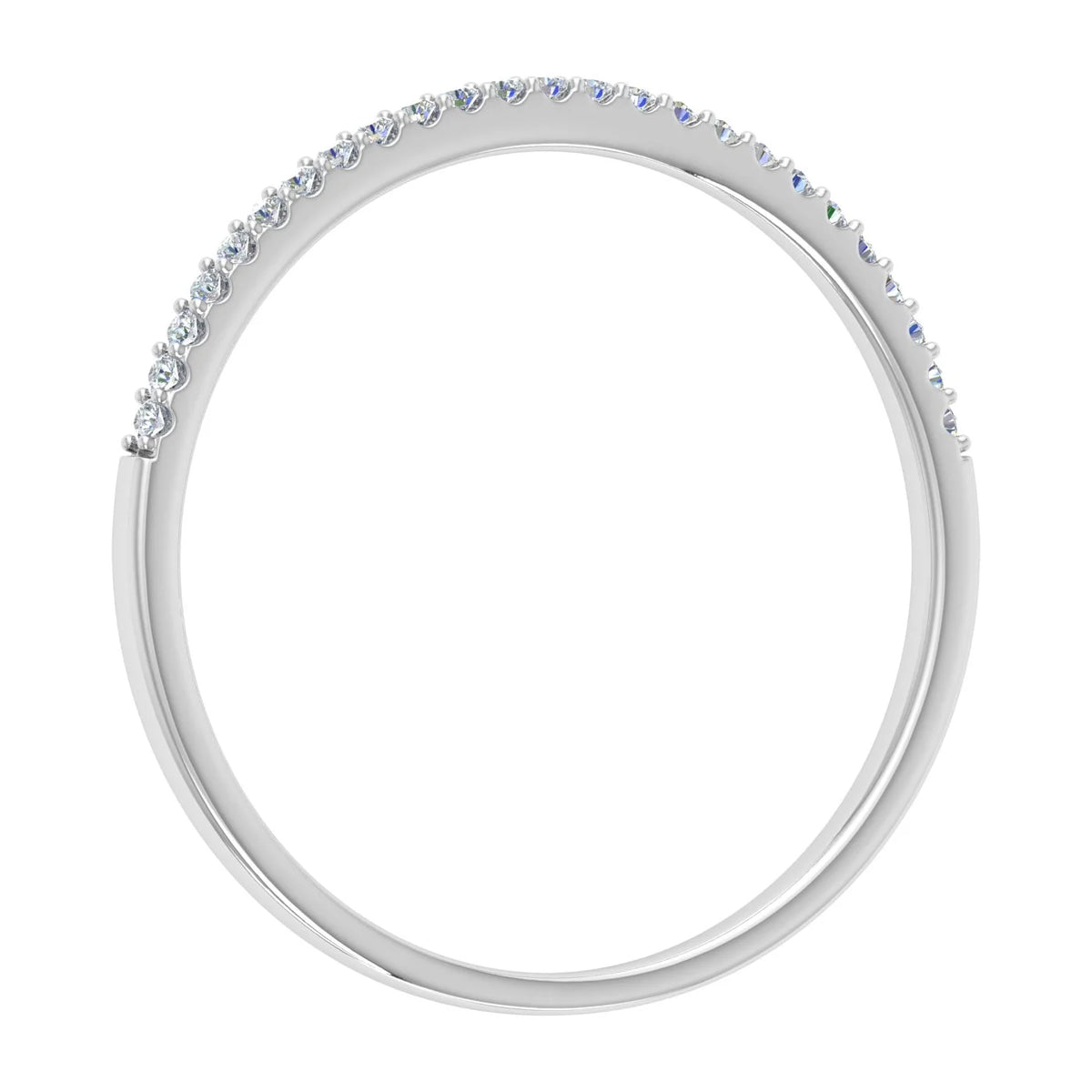10K White Gold Diamond Stackable Ring K4851