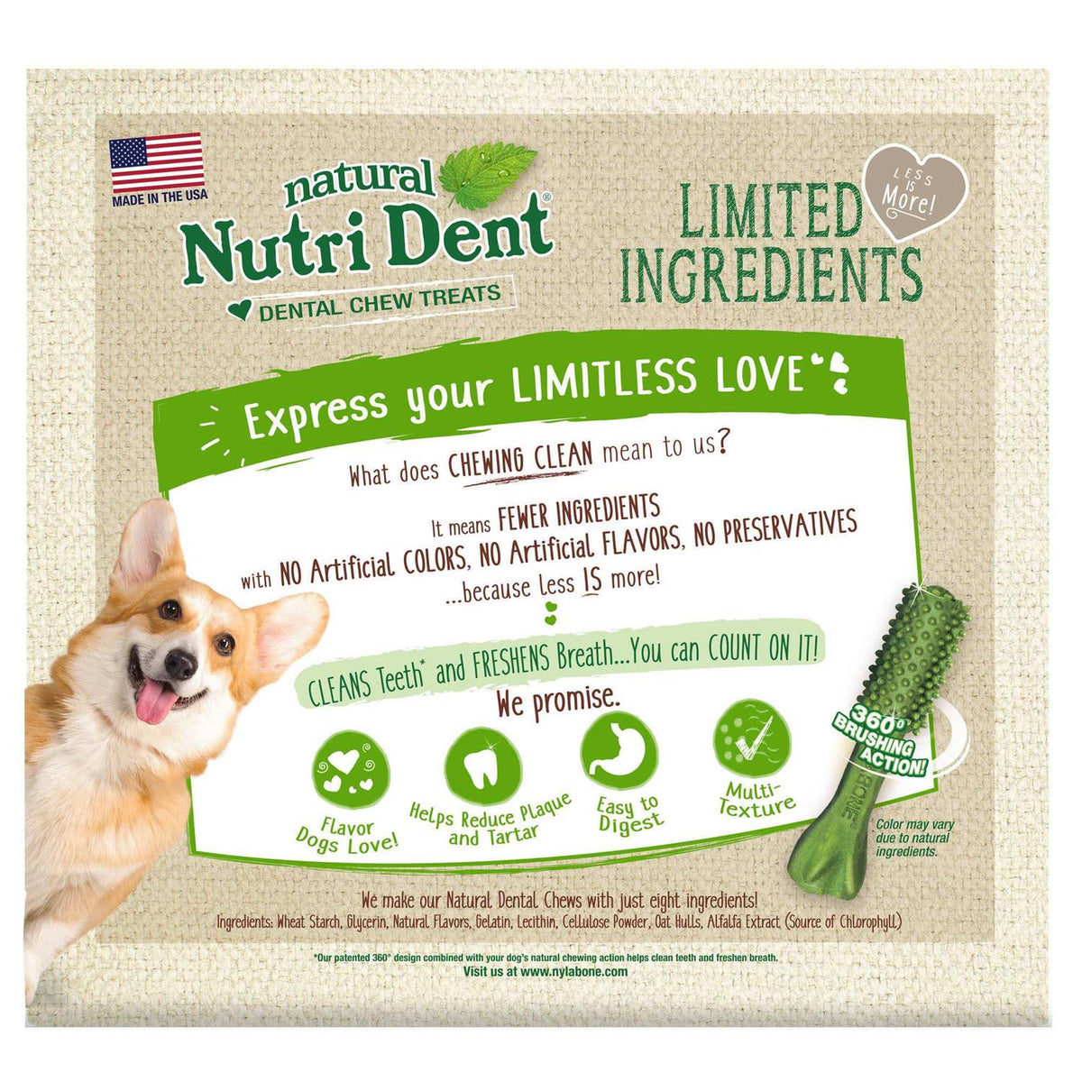Natural Nutri Dent Fresh Breath Dental Chews D380405