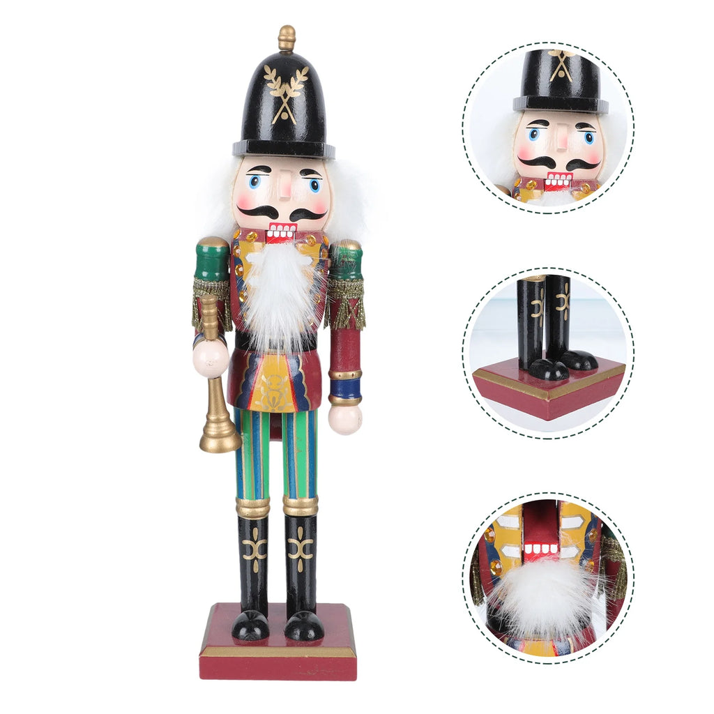 Wooden Nutcracker Soldier Puppet Doll Xmas Decor Z867