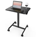 Black Height Adjustable Standing Desk with Lockable Wheels U768534