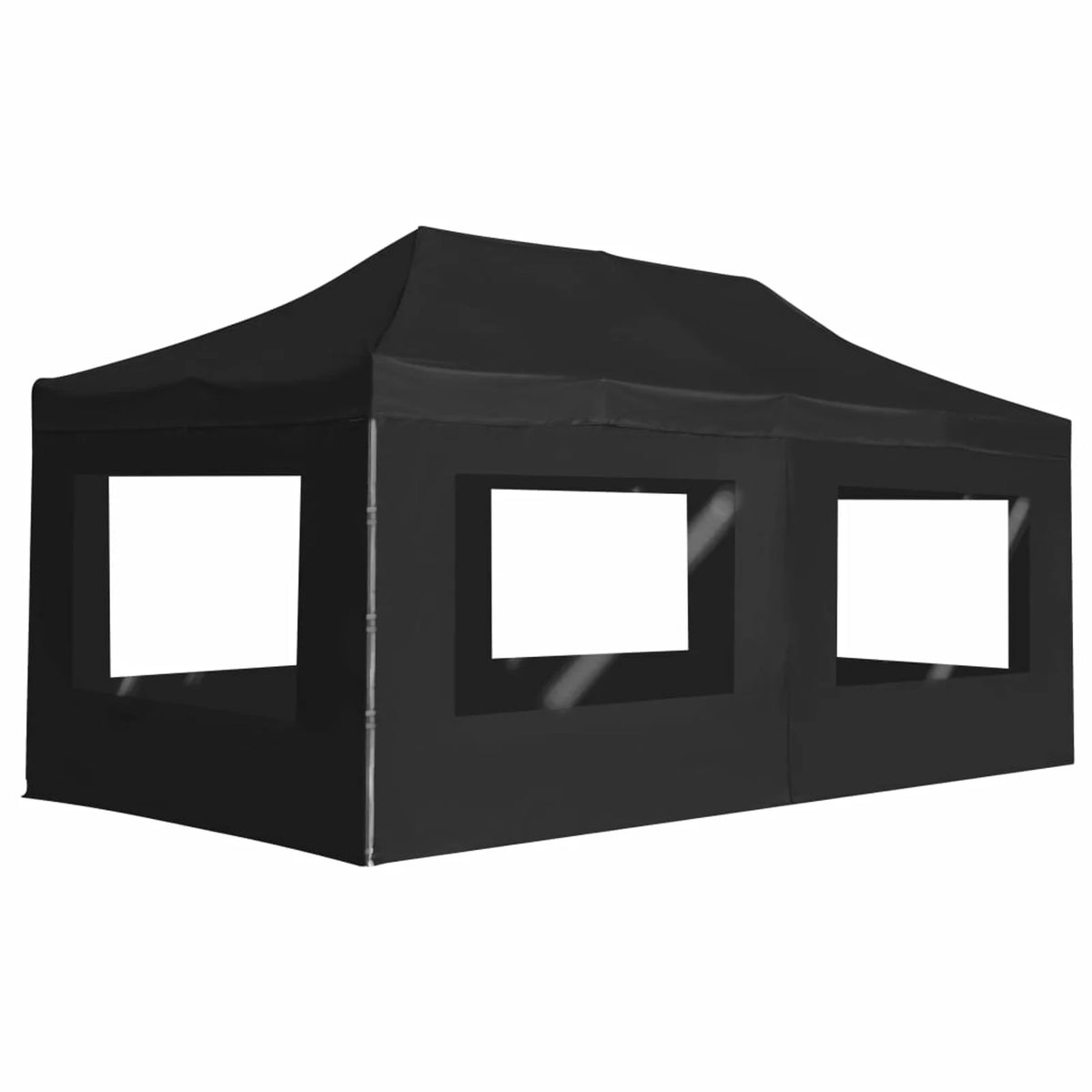 Aluminum Folding Party Tent with Walls 19.7'x9.8' Anthracite F716