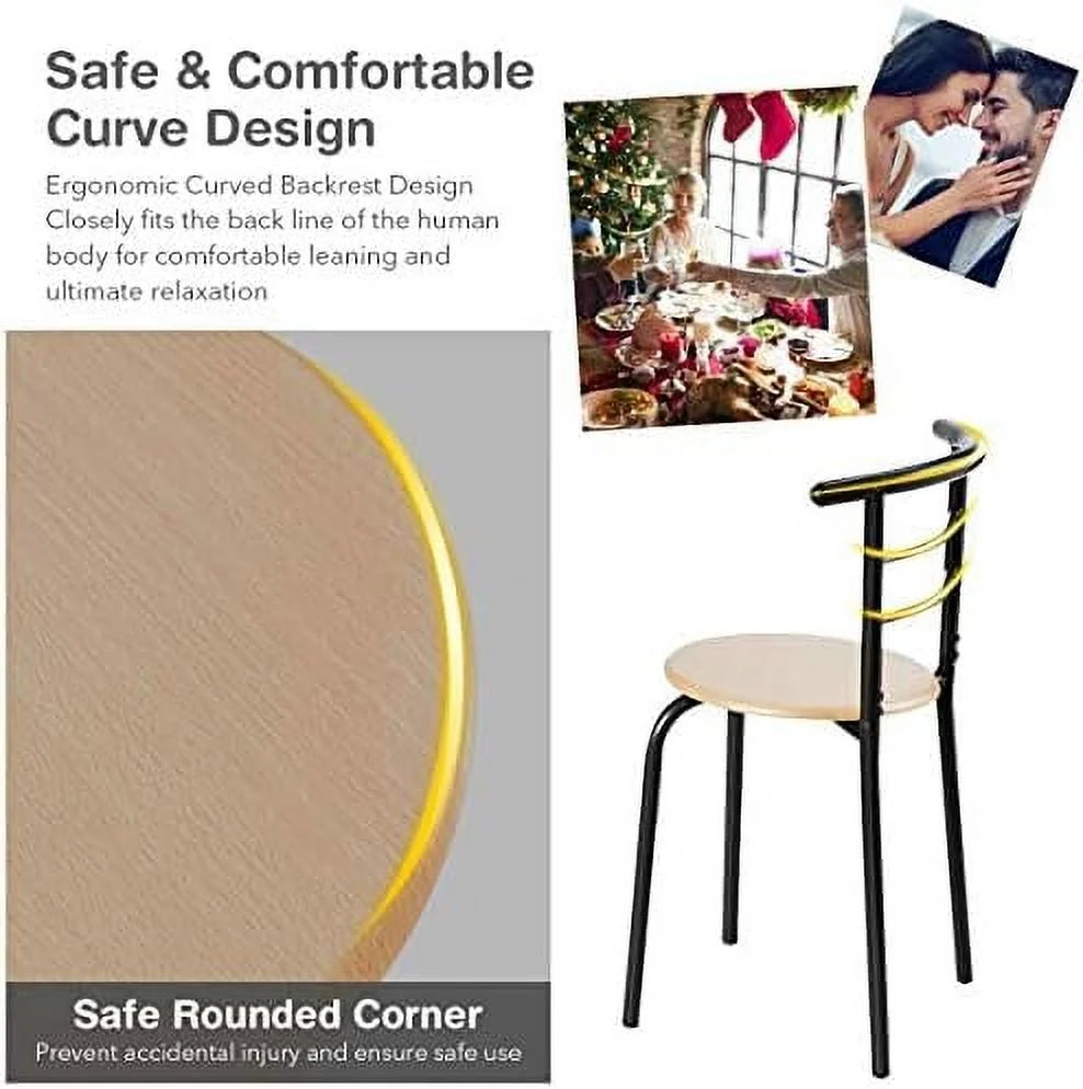 3-Piece Round Dining Set with 2 Chairs P9531